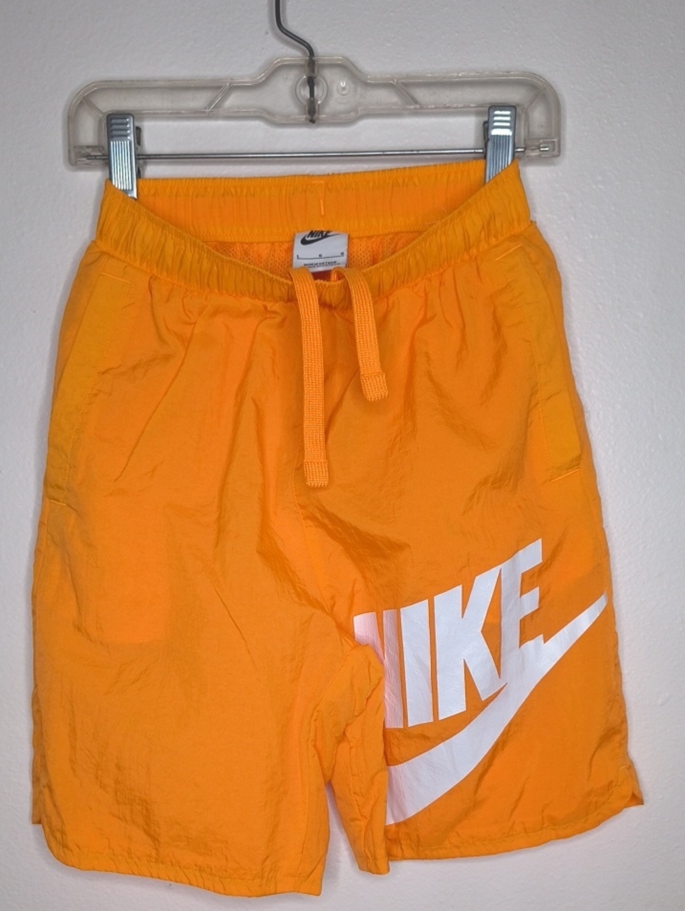 Nike Bright Orange Logo Swim Shorts